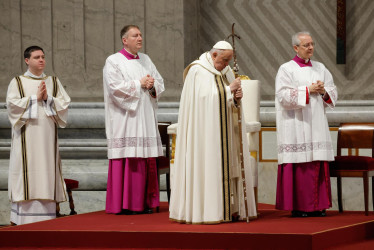 El papa Francisco durante la misa Crismal.