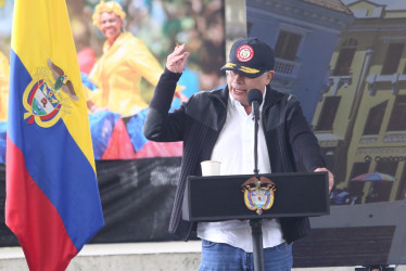 Gustavo Petro, presidente de Colombia, durante su visita esta semana a Manizales.