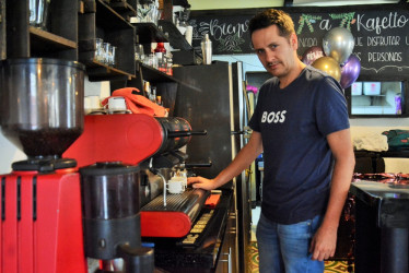 Daniel Guevara en Kaffeto Café en Chinchiná (Caldas).