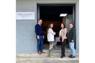 Representantes de la rama judicial en Caldas participaron en la inauguración del nuevo Palacio de Justicia de Aguadas.