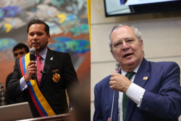 Presidentes de la Cámara de Representantes, Andrés Calle; y del Senado, Iván Name. 