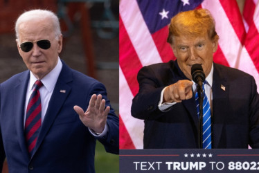 Joe Biden (izquierda), presidente de Estados Unidos, y Donald Trump, exmandatario, ambos candidatos ocupar la Casa Blanca por los próximos cuatro años.