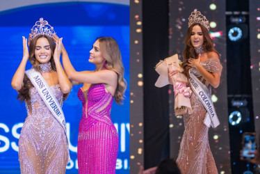Daniela Tolosa Rocha recibió la corona de manos de la Miss Universo Colombia 2023, Camila Avella.