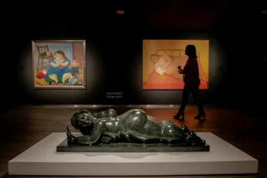 Exposición de Fernando Botero, "Sensualidad y melancolía", en Valencia (España). 