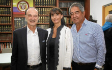 Jesús Gracia, Claudia Villegas de Botero y Jorge Hernán Botero.