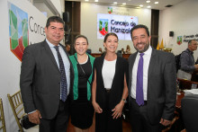 Félix Chica, Paula Velásquez, Stella Villa y Andrés Felipe Betancur.
