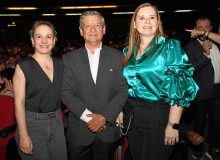 Paula Londoño Arias, gerente del ICTM; Carlos Humberto Orozco Téllez, exsecretario de Salud; y Clara Inés Estrada Ramírez.