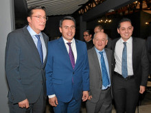 Hernán Penagos Giraldo, Jorge Eduardo Rojas Giraldo, José Fernando Reyes Cuartas y Jorge Andrés Arango, alcalde de Samaná.