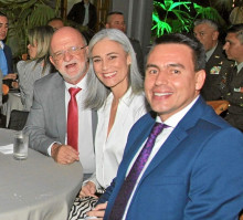 Henry Gutiérrez Ángel, gobernador de Caldas; Juliana Londoño Villa, gestora social Alcaldía de Manizales; y Jorge Eduardo Rojas Giraldo, alcalde de Manizales.